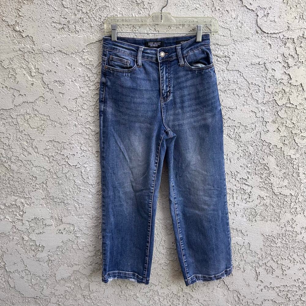 Judy Blue Wide Leg Crop Jeans Medium Wash Women’s 3/26